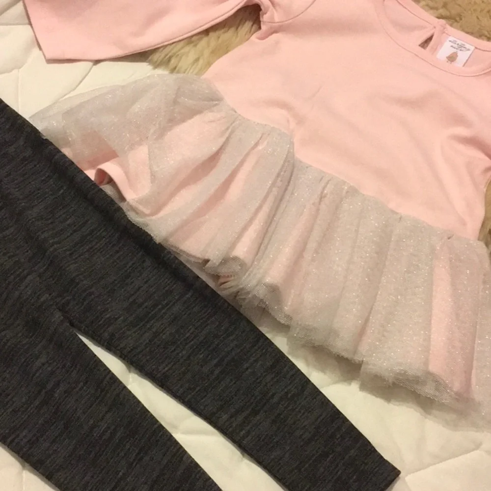 Starting Out 18 months infant girls 3piece SET pink and grey